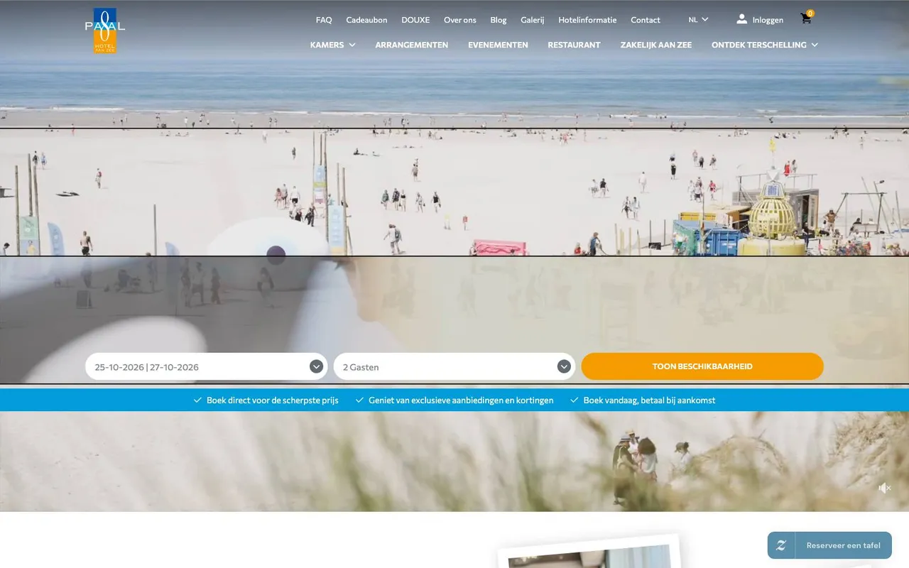 Hotel Paal 8 website