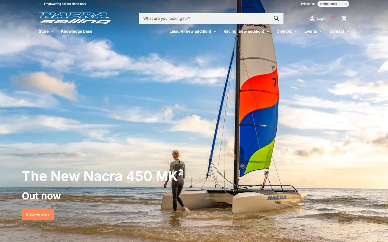 Nacra Sailing website