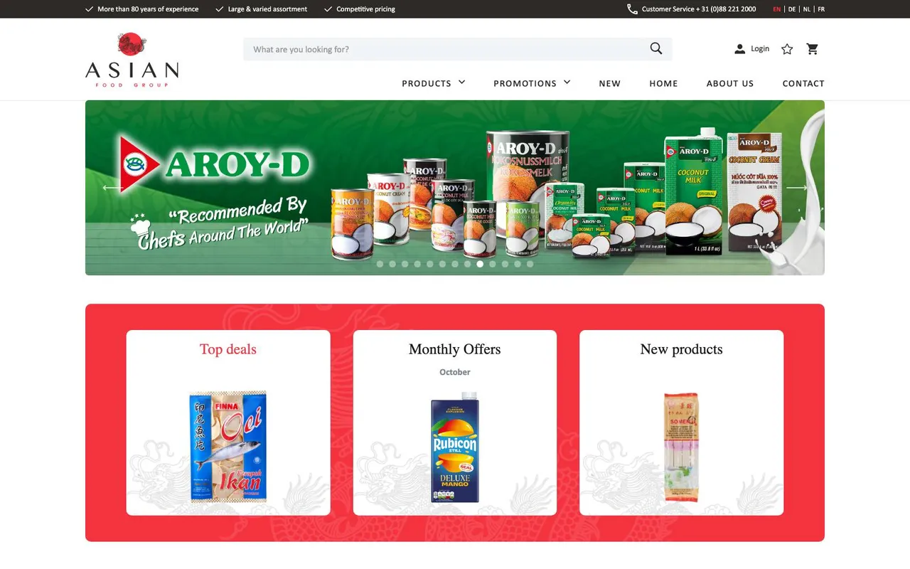 Asian Food Group website