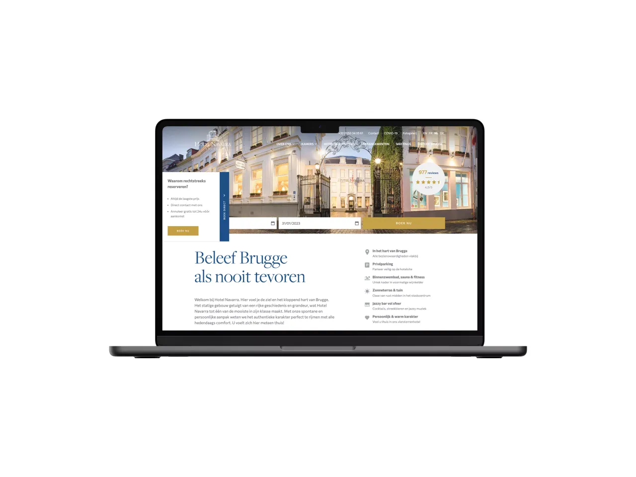 Hotel Navarra website