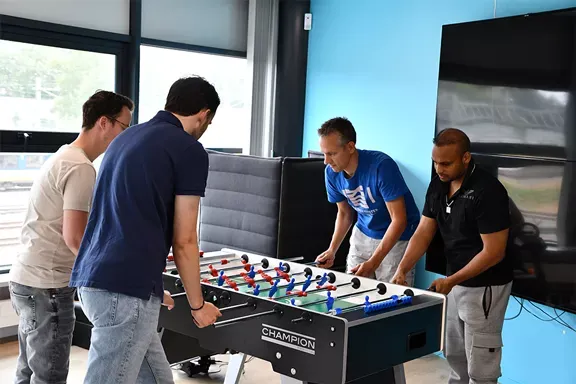 Table football at the office