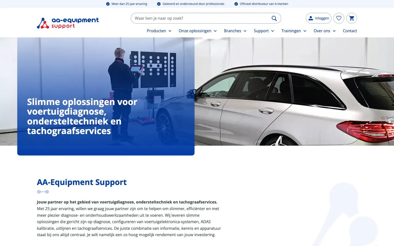 AA-Equipment website
