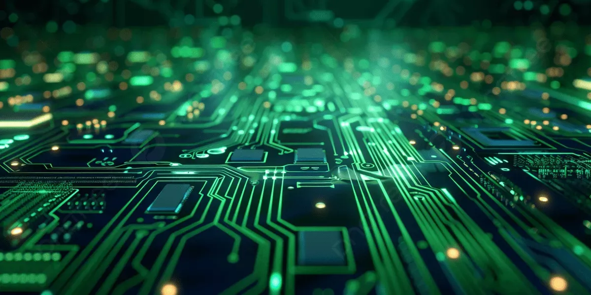Circuit board with green connections