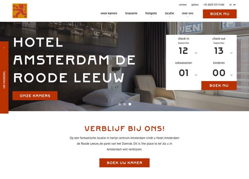 Website Hotel Amsterdam